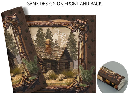 Bear Placemats Set of 4 - Lodge Cabin Place Mats 12x18 Inch Rustic Farmhouse Wild Animal Table Mats Country Woodland Kitchen Mats for Dining Table