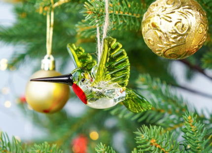 Hanging Glass Hummingbird Ornaments Crystal Humming Bird Figurines