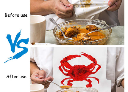 Patelai 50 Pack Crab Lobster Bibs & 50 Pairs of Disposable Gloves, Crab
