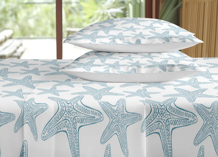 Pamnest Full Bed Sheet Set, 4 Pieces Starfish Sea Bedding with Flat