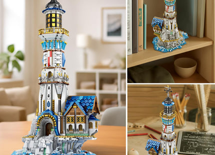 Reobrix Medieval Lighthouse Building Kit with Lights 2966PCS