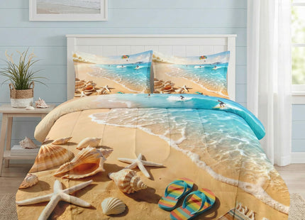Nesker Full Comforter Set, 3 Pieces Beach Surfing Bedding, All Season
