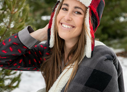 LazyOne Critter Cap Hat for Kids, Fun, Cold-Weather Kid Hats Moose Plaid, L