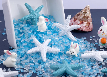 AUEAR, 16 Pack Resin Pencil Finger Starfish Decor Beach Ocean Flat Back Ornaments for Wedding Christmas Tree Home Decorations