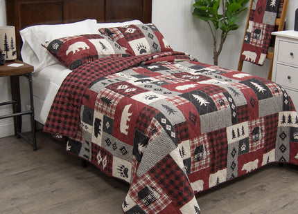 Donna Sharp Full/Queen Bedding Set - 3 Piece - Bear Peak Cotton Lodge, 90" x 90"