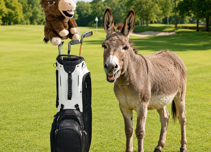 Driver Headcover Funny Golf Headcover Animal Golf Club Head Covers Gorilla Alces Moose Mammoth Design Black Plush Golfing Gifts for Men Women Golfer Fits up to 460CC Driver Head