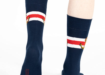 Mysocks Mens Multi Design Crew Socks Nautical Anchor Navy