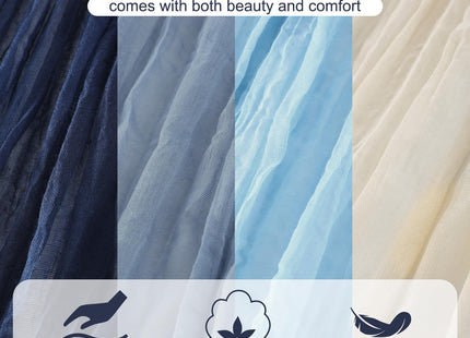Moukeren 4 Pack Navy Blue Cheesecloth Table Runner Coastal Party Decor