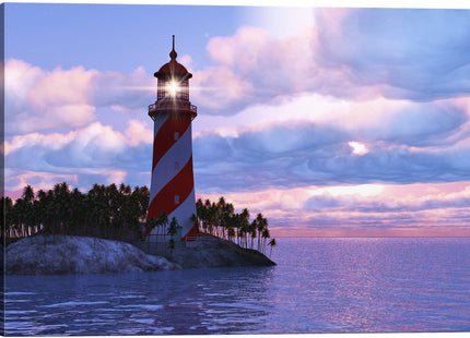 SIGNWIN - Canvas Wall Art - Navigation Lighthouse - Poster Giclee Wall Decorations for Living Room High Definition Printed - 12x18 inches