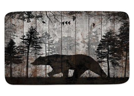 Wathon Moose in Pine Forest Bath Mat