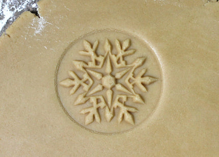 Fun Food Tools, Wood Cookie Stamp, 2.5 Inch (Snowflake CS-017)