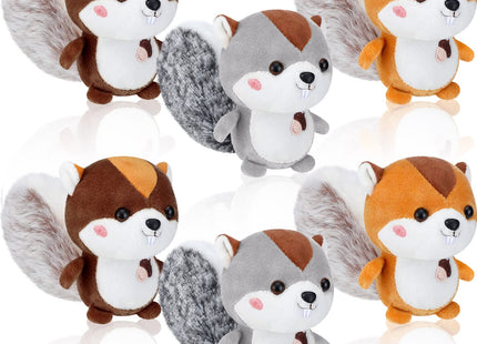 Sosation 6 Pcs Squirrel Stuffed Animal Funny Squirrel Lovers Gifts