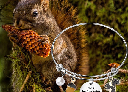 BAUNA Squirrel Jewelry for Squirrel Lovers Squirrel Bracelet It’s A Squirrel Thing You Wouldn’t Understand Animal Lovers Gifts (Squirrel Lovers Bracelet)