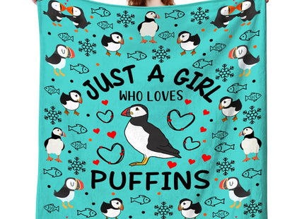 OLCT Puffin Blanket Gifts for Women Girls Kids,Puffins Stuff Bird Throw Blankets,Puffins Themed Gift for Puffin Lovers Adult 50"X40"