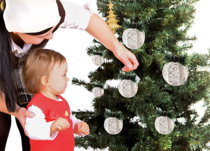 Christmas Ball Ornaments, 4pc Set White Pinecone Rattan Thread String Christmas Tree Ornament Xmas Trees Wedding Party Decorations