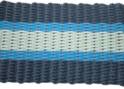 Maine Lobster Rope Doormats, Outdoor Doormat, Navy -LtBlue-Seafoam, 18"x30"
