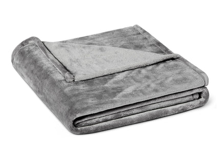 Amazon Basics Soft Fleece Throw Blanket, Ultra-Soft Flannel Fleece, Warm Cozy for Couch Sofa Bedroom, Fade-Resistant, 50 x 60 Inches, Gray