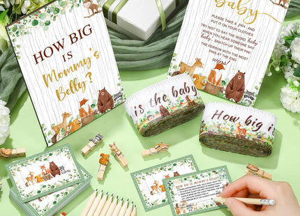 Wonderjune 114 Pcs Woodland Animal Baby Shower Decorations