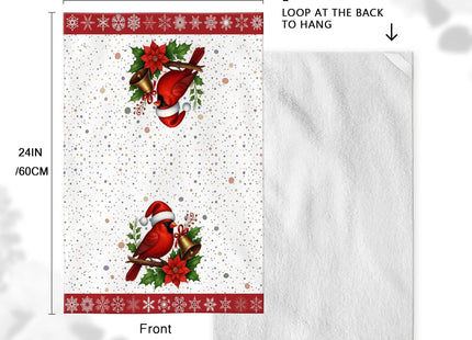 Christmas Kitchen Towels, Cardinal Winter Kitchen Decor Dish Towels Set Of 4, Cardinal Gifts for Women Friends Mom Wife, Absorbent Holiday Tea & Hand Towel Dish Cloths for Drying Baking Cooking