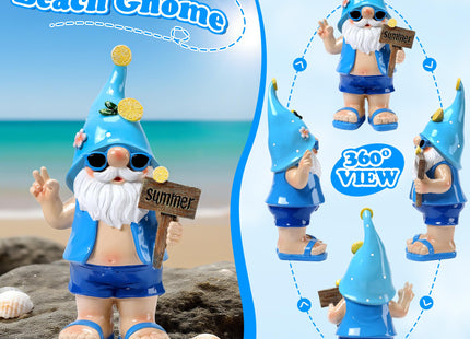 Garden Summer Gnomes Statue Coastal Decor for Outdoor Beach Gift for Women
