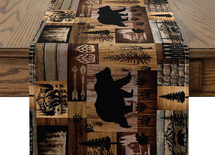 Bear Seasonal Cabin Table Runner 13" x 72 Kids