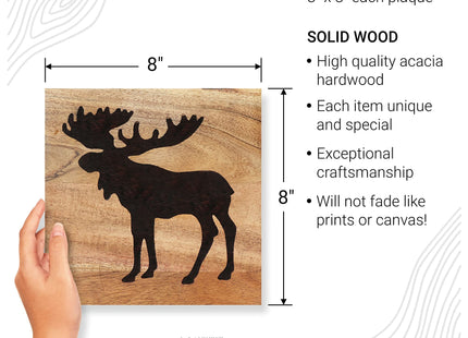Home Rustique Real Wooden Cabin Decor, Woodland Rustic Wall Art, Set of 3