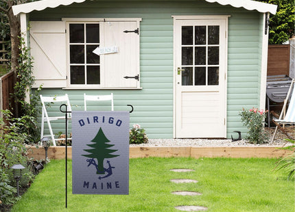 Ensign Of Maine Knitting Effect Garden Flags for Outside 12x18 Inch Double Sided Durable Spring Summer Garden Flag Patio Banner Home Lawn Decor Flag
