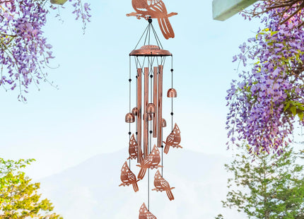 Cardinal Metal Wind Chimes for Outside,Cardinal Gifts for Women & Men