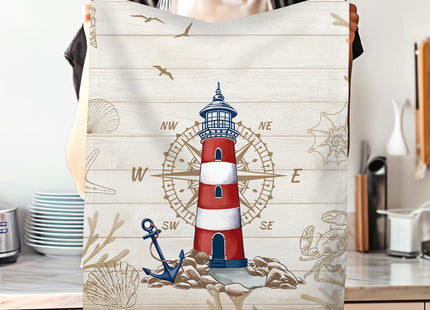 Arquiel Vintage Nautical Lighthouse Tea Towels Set of 4, 100% Cotton