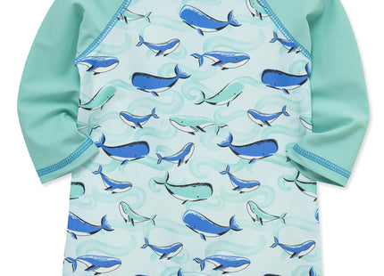 Little Me Clothes for Baby Boys' Lobster Long Sleeve Rashguard Suit, Blue Lobster, 6-9 Month