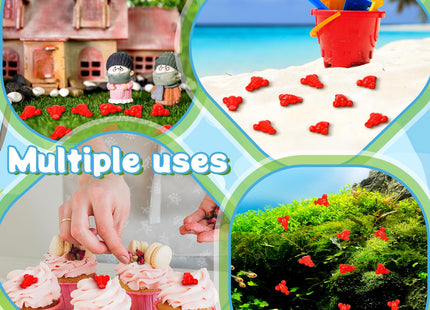 RoundFunny 100 Pcs Mini Resin Figurine Tiny Resin Models Decor, Lobster