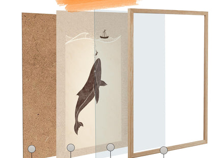 iHery 12x16in Jonah and the Whale Framed Christian Wall Art