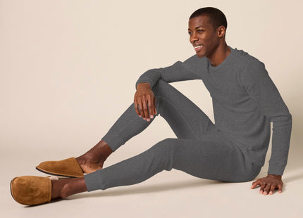 Amazon Essentials Men's Thermal Long Underwear Set Underwear, -Charcoal Grey, L