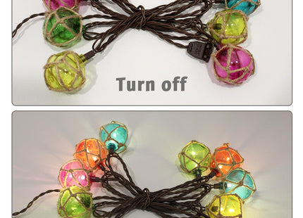 8.5Ft Nautical Fishing Float String Lights,Plug in Beach Themed Buoy Lights