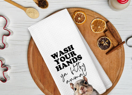 KTYHD Wash Your Hands Kid Squirrel Bathroom Towels, Kids Animal Girls Boys Dish Towel for Bathroom, Squirrel Love Gifts