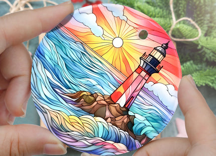 Christmas Ornament, Jocidea Lighthouse Christmas Decorations, Christmas Tree Ornament, Holiday Decor and Xmas Gifts Ideas
