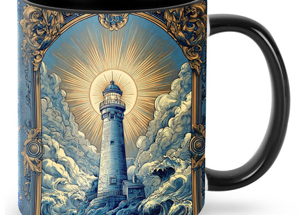 sagacitrix Lighthouse Coffee Mug 11 OZ Cute Tea Cup Funny Coffee Cups for Women Microwave Safe