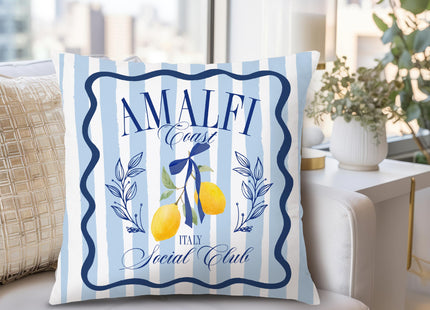 Nipil Summer Lemon Coastal Pillow Covers 18x18, Coastal Room Decor, Amalfi Coast Party Decorations, Mediterranean Coastal Decorative Throw Pillow Covers Pillowcases for Home Living Room Bedroom