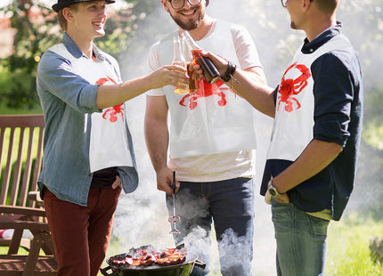 Patelai 50 Pack Crab Lobster Bibs & 50 Pairs of Disposable Gloves, Crab