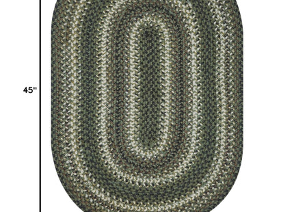 Homespice Pinecone Oval Woven Rug Ideal as Jute Entryway Rug, 27x45