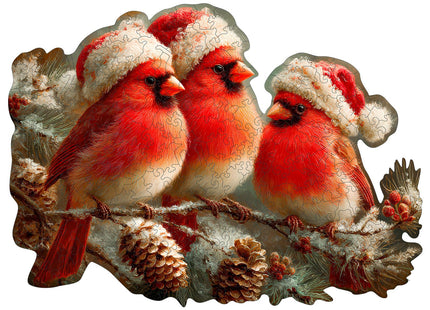 MEATRN Christmas Cardinal Wood Puzzles Adult, 199Pcs