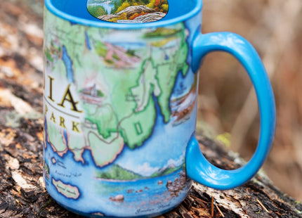 Xplorer Maps Acadia National Park Map Ceramic Mug (16oz) – BPA-Free Coffee Cup for Hot & Cold Drinks – Perfect for Office, Home, or Gift