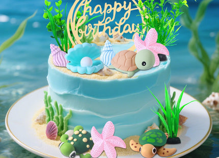 Turtle Cake Topper Turtle Birthday Decorations Sea Turtle Party Decorations