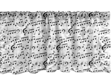 Ambesonne Vintage Nautical Tattoo Window Valance Pack of 2, Repetitive Anchor and Motif Maritime Pattern, Rod Pocket Curtain Valances for Kitchen Bedroom, 54" X 12", Pale Cinnamon Pale Grey