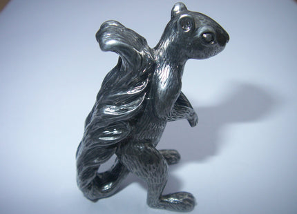 Squirrel Poker Figurine Protect Your Nuts (Antique Silver)