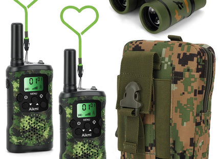Walkie Talkies for Kids Toys for Boys Aged 5+ Outdoor Toys 2 Way Radio 22 Channel 3 Miles Range for Camp Hunt Adventure Game Birthday 6 7 8 9 10 Year Old Boys Gifts (Green)