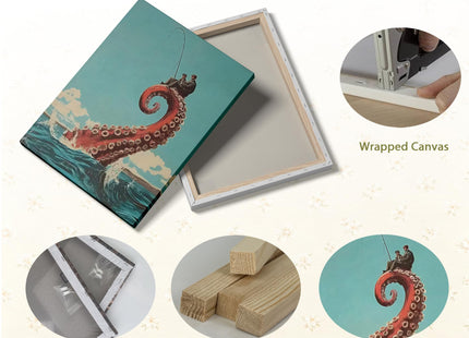 YUBOJIA Surrealism Octopus Canvas Wall Art