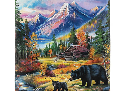 HommomH Mountain Forest Black Bear Blanket, Wild Animal Throw Blankets for Couch Sofa Bed, Soft and Lightweight, 60"x80"