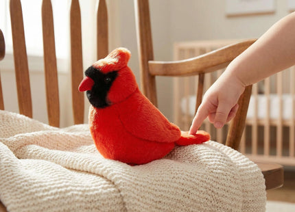 Frankiezhou Home Red Cardinal Bird Plush Toy - Realistic Northern Cardinal Stuffed Animals 6inch, Soft Plush Cardinal Animal Dolls, Cute Little Red Cardinal Plush for Your Friends