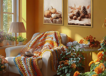 3-piece Framed Autumn Pumpkin Canvas Wall Art, Rustic Farmhouse Fall Harvest Pumpkin Pinecone Acorn Print Picture, Thanksgiving Country Landscape Wall Decor for Living Room Kitchen Bedroom 12x16 inch